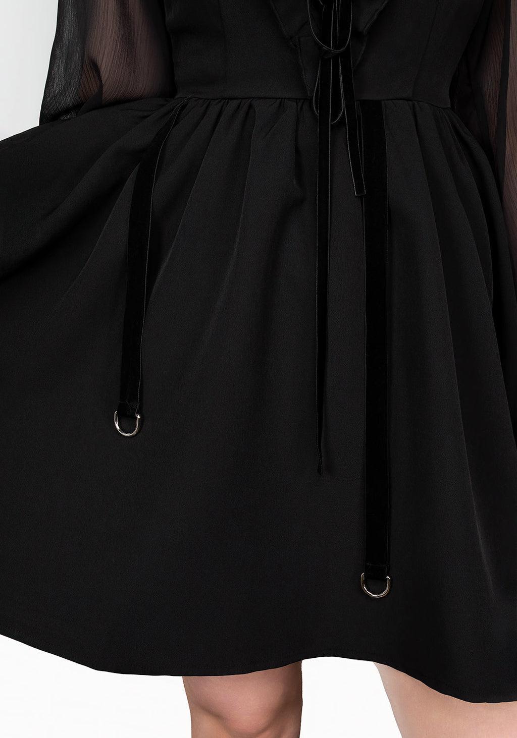 Baudelaire Lace Up Dress Product Image