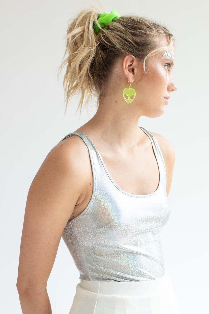 Silver Holographic Bodysuit Product Image