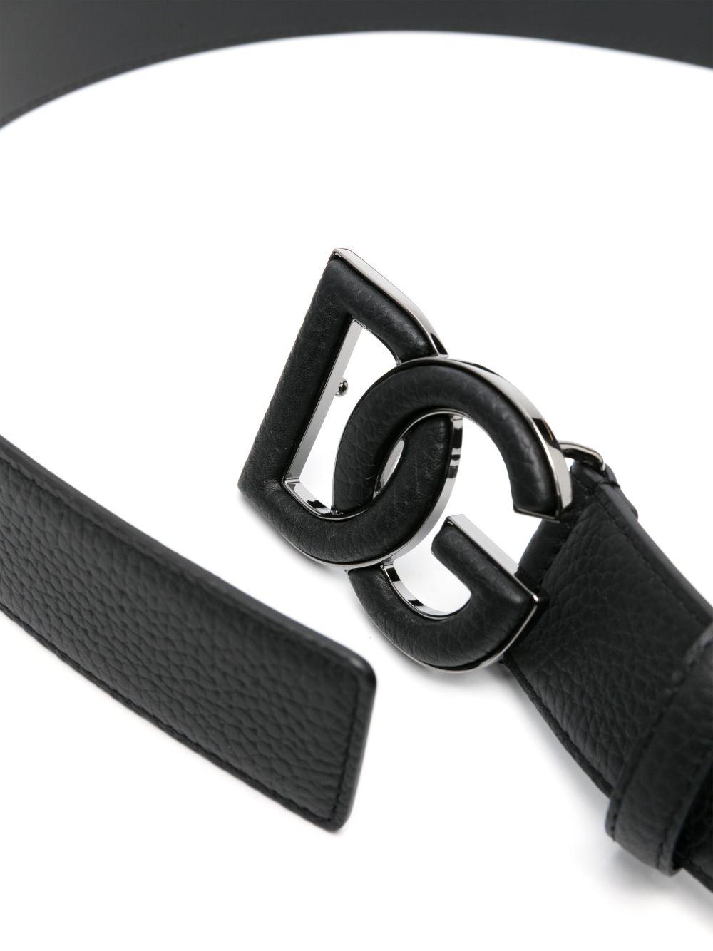 logo-buckle leather belt Product Image