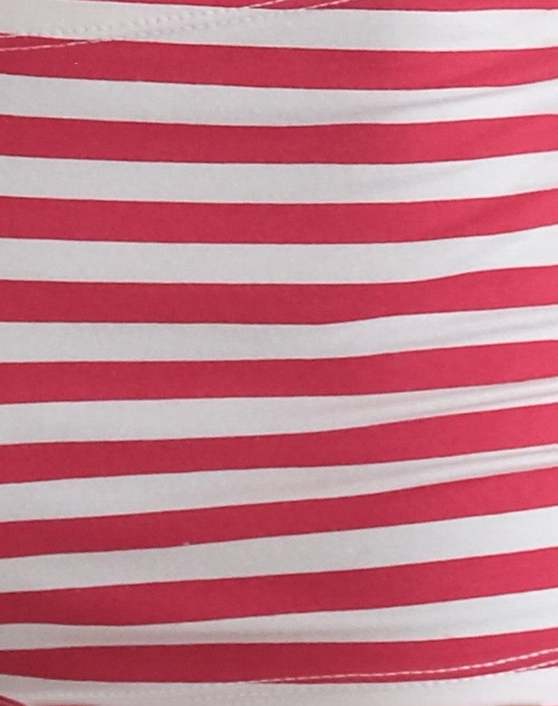 Biga Long Sleeve Top in Red and White Stripe Female Product Image