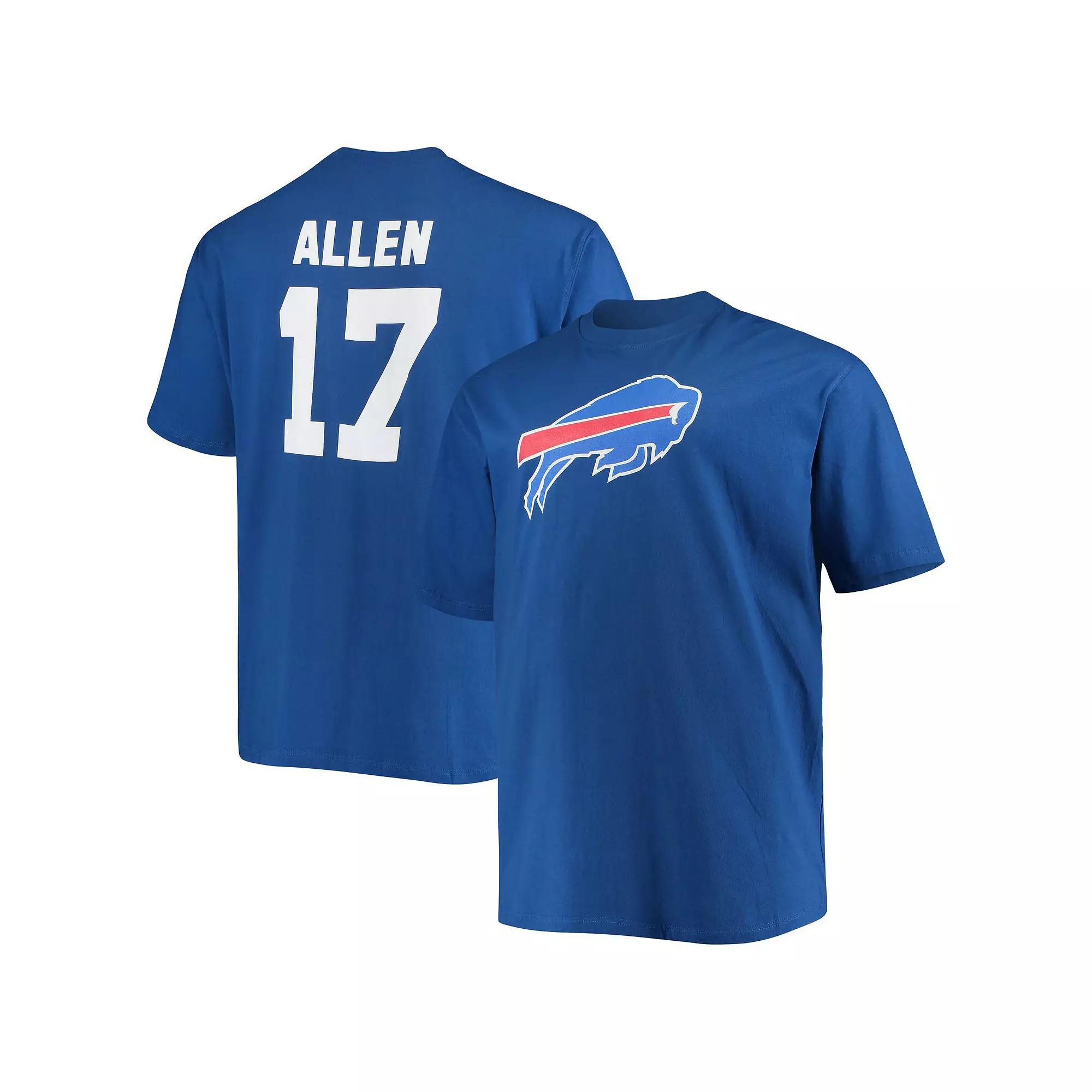 Men's Fanatics Branded Josh Allen Royal Buffalo Bills Big & Tall Player Name & Number T-Shirt,  Product Image