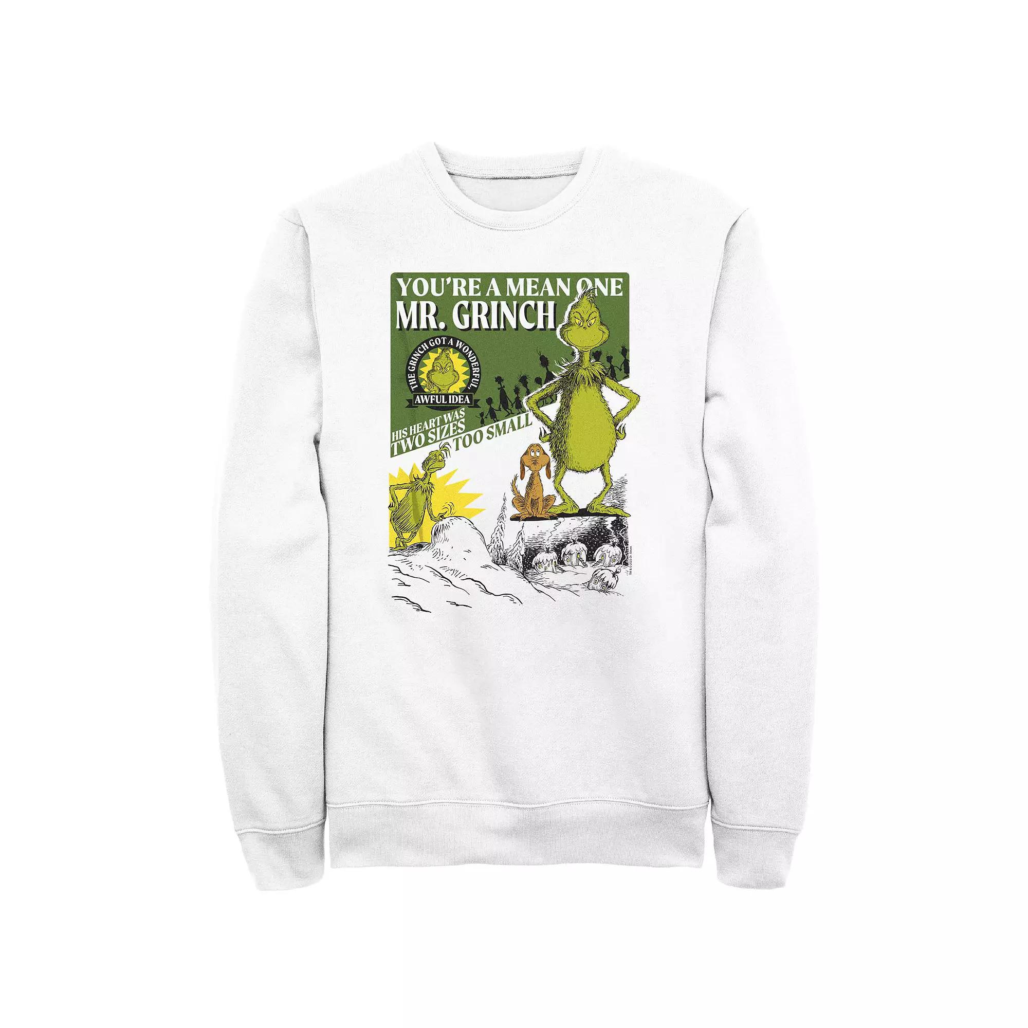 Men's Dr. Seuss Mr. Grinch A Mean One Graphic Fleece,  Product Image