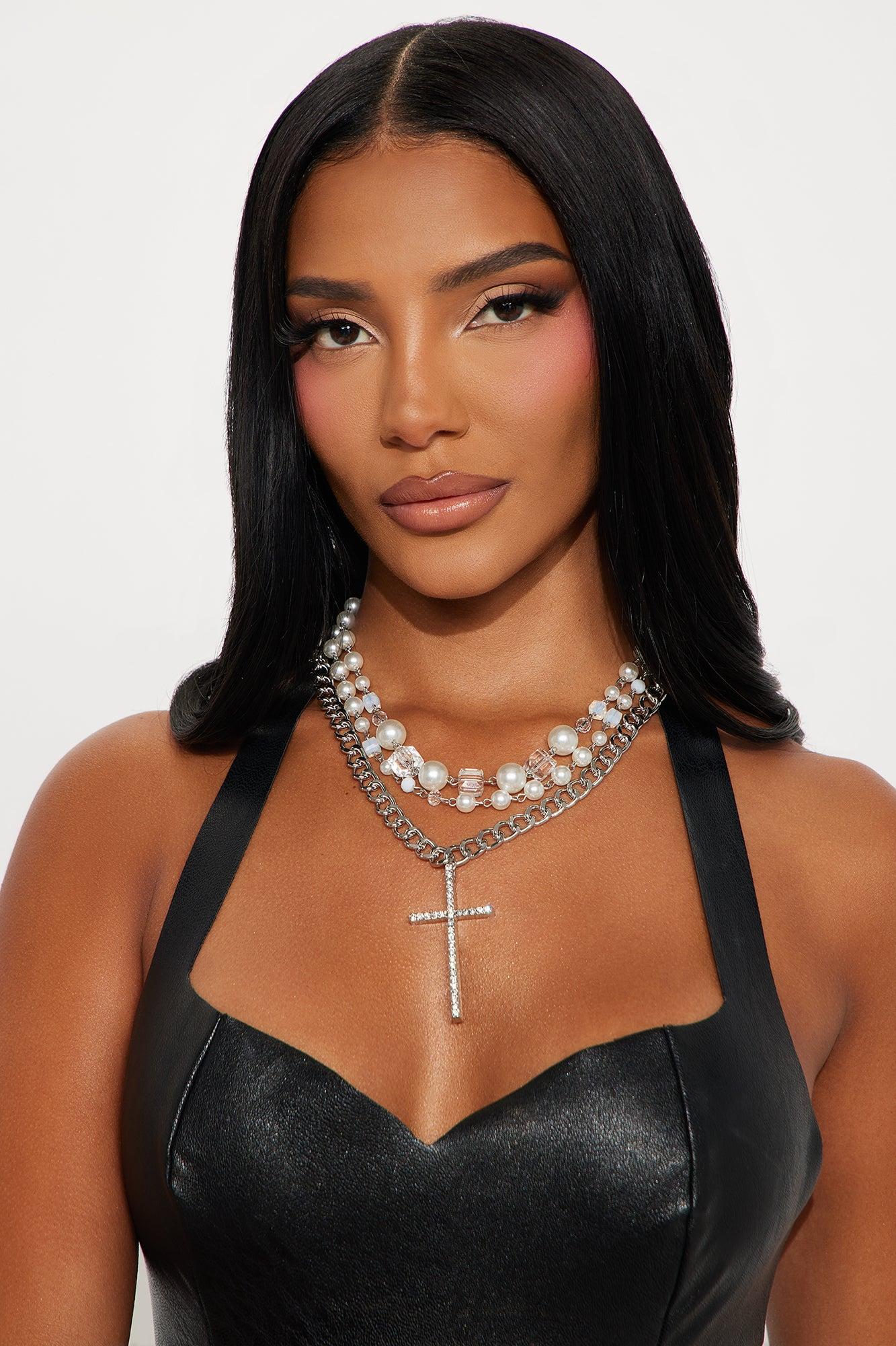 Enchanted Layered Necklace  - Silver Female Product Image