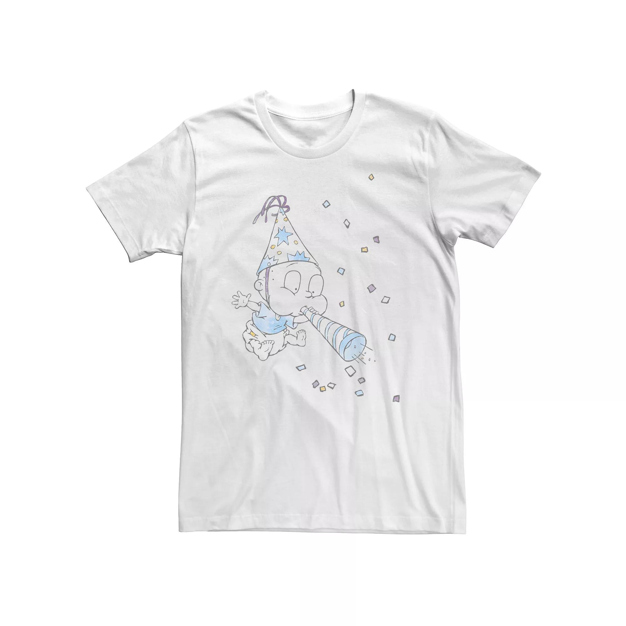 Big & Tall Nickelodeon RugRats Tommy Birthday Party Watercolor Tee, Men's, Size: 4XL Tall, White Product Image