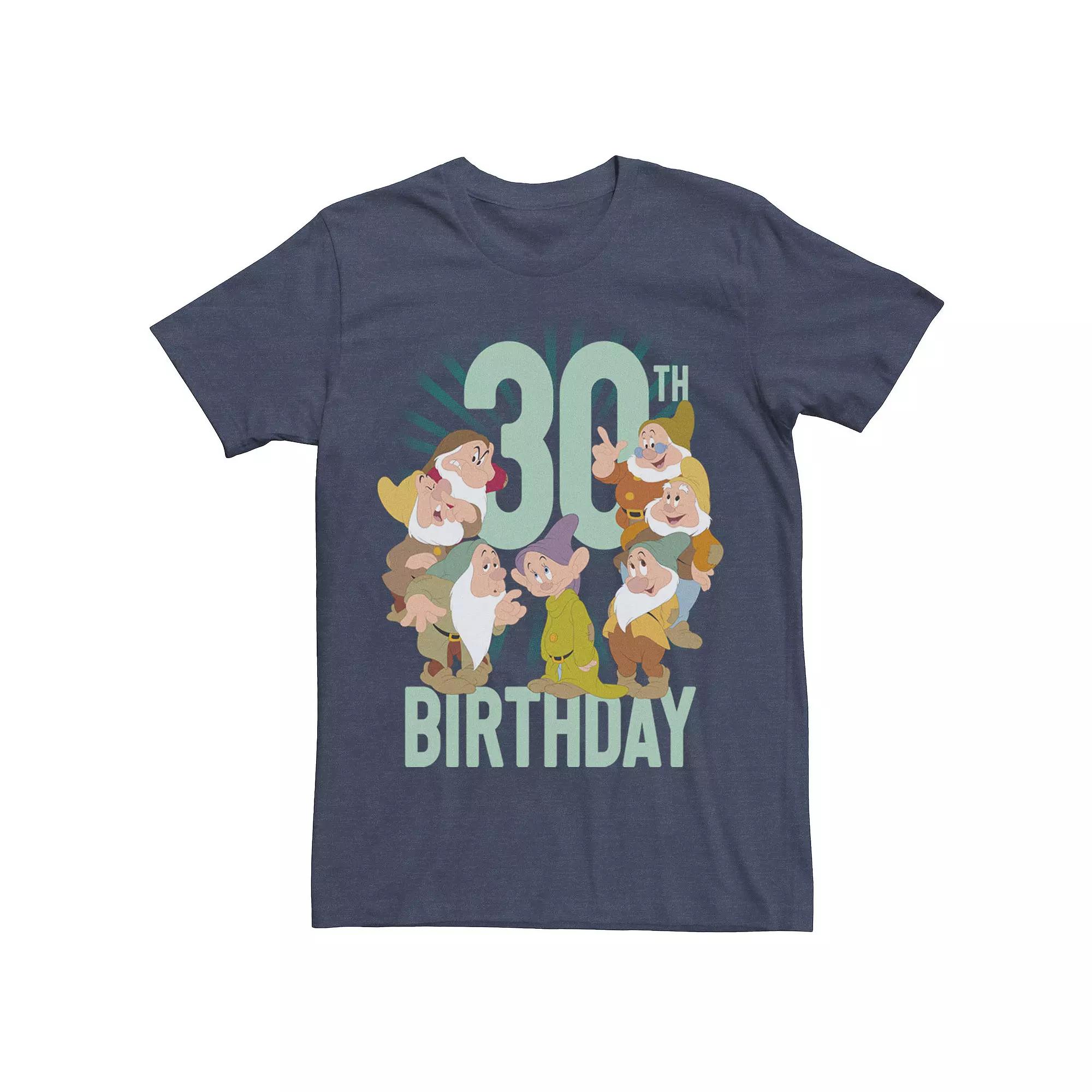 Disney's Snow White Dwarfs Group Shot Men's 30th Birthday Tee,  Product Image