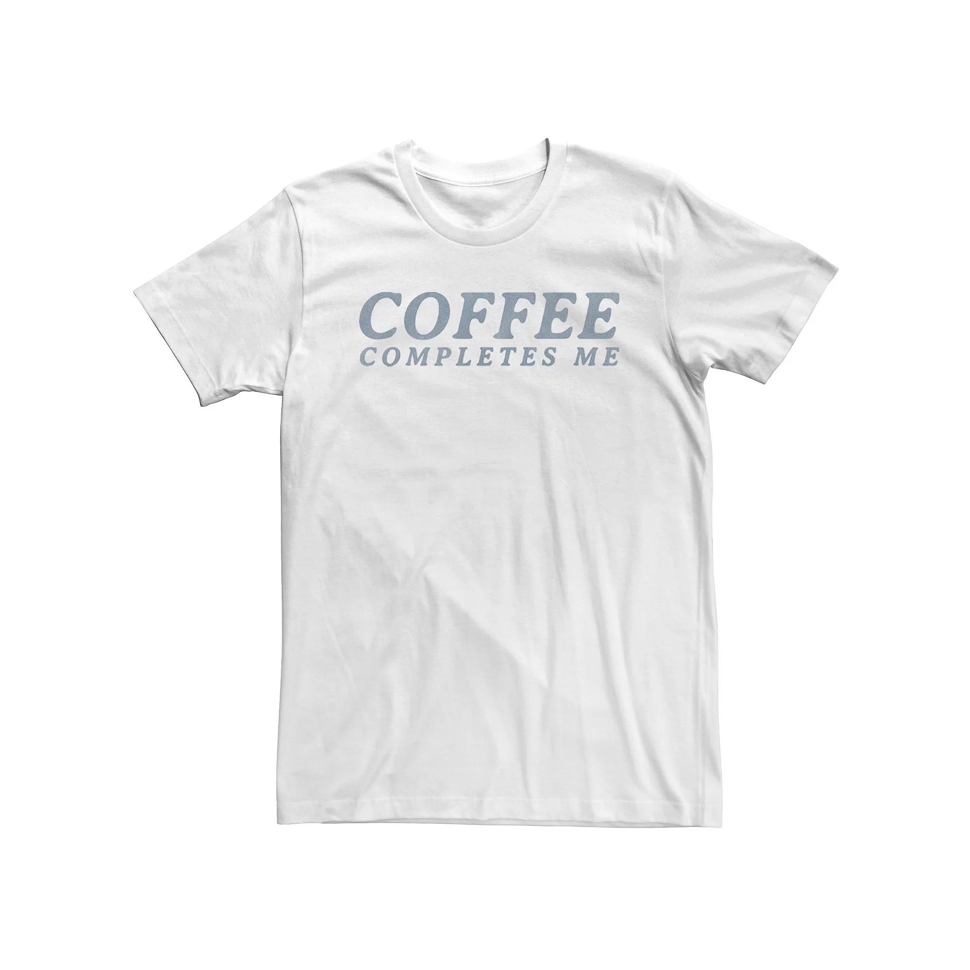 Big & Tall Trendy "Coffee Completes Me" Tee, Men's,  Product Image