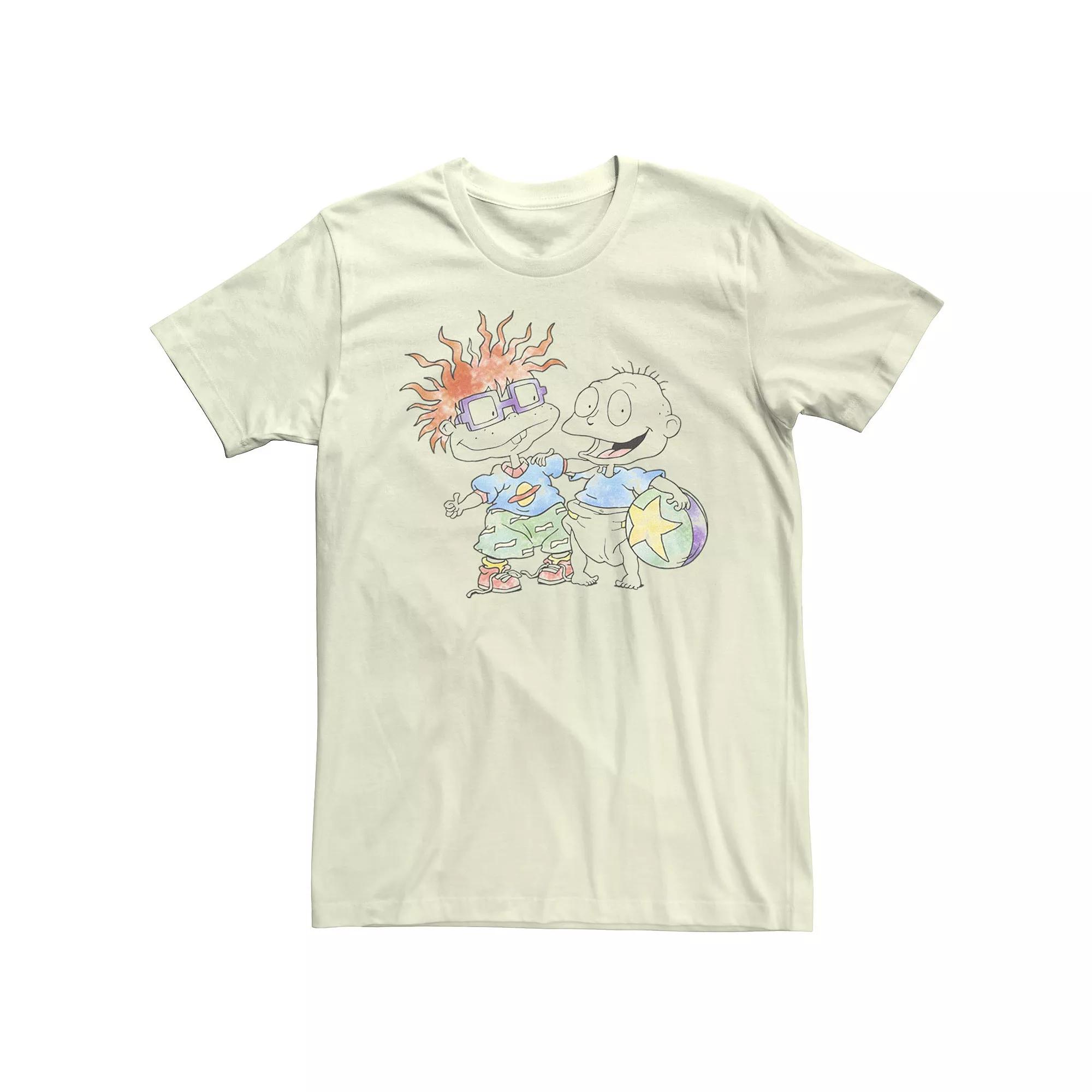 Men's Rugrats Tommy Chuckie Watercolor Tee,  Product Image