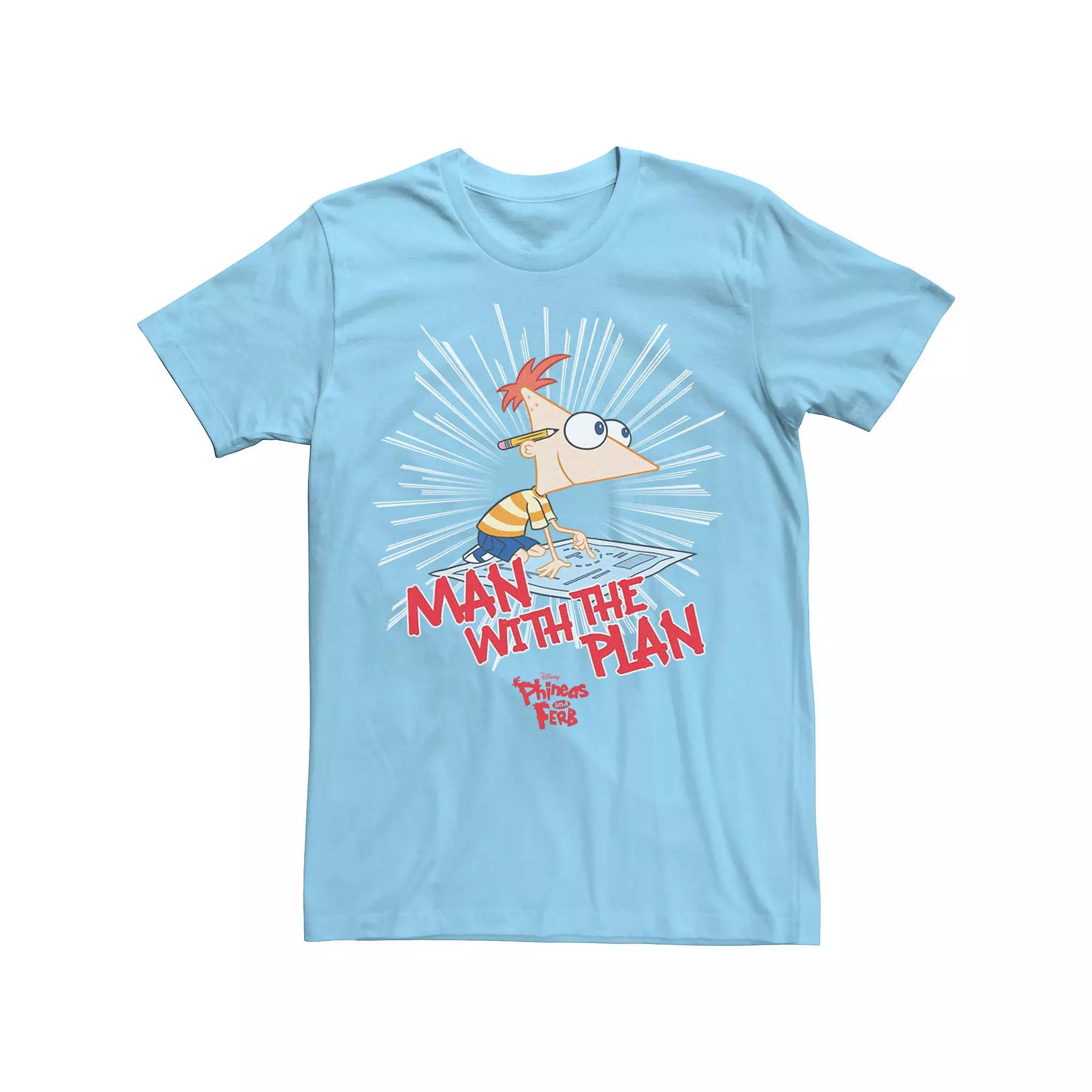 Disney's Phineas And Ferb Men's The Plan Man Tee,  Product Image