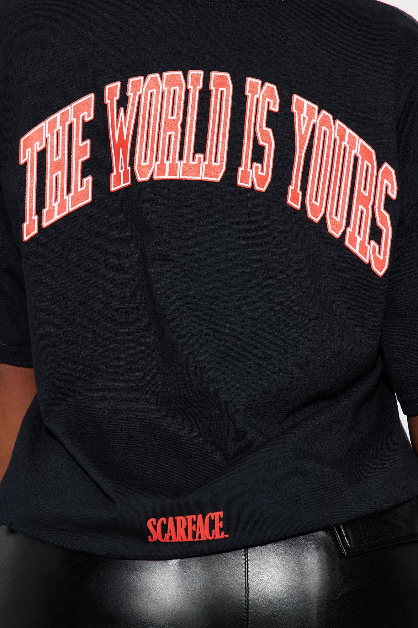 Scarface The World Is Ours Cropped Tee - Black Product Image