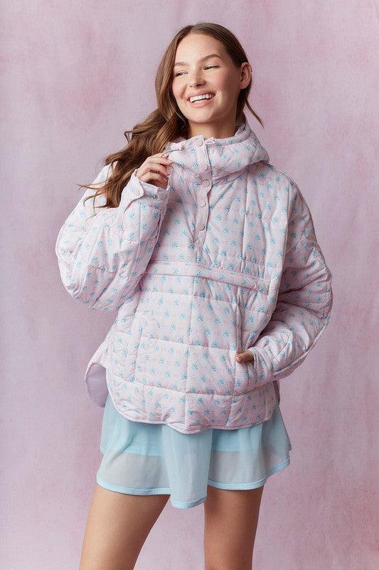 Dora Printed Pullover Puffer Jacket Product Image