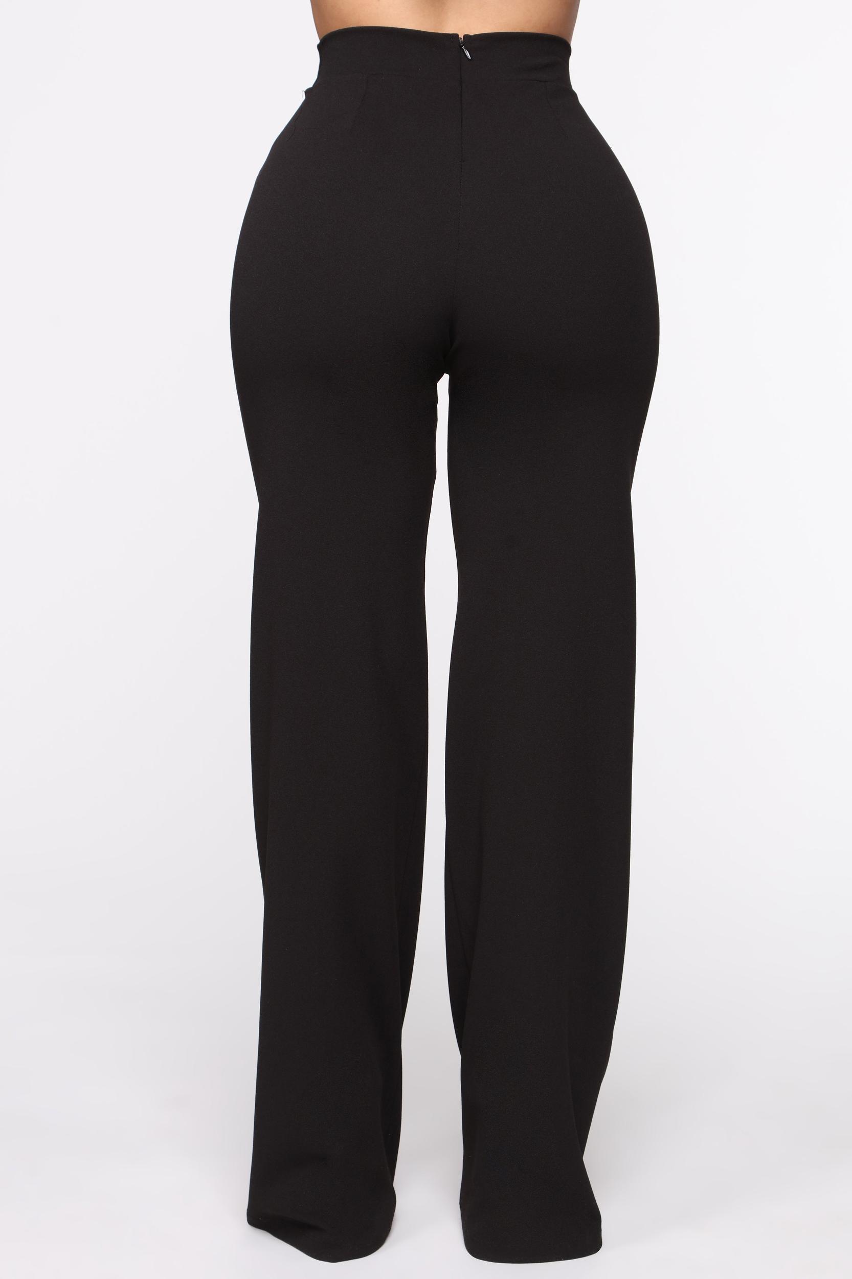 Victoria High Waisted Dress Pants - Black Product Image