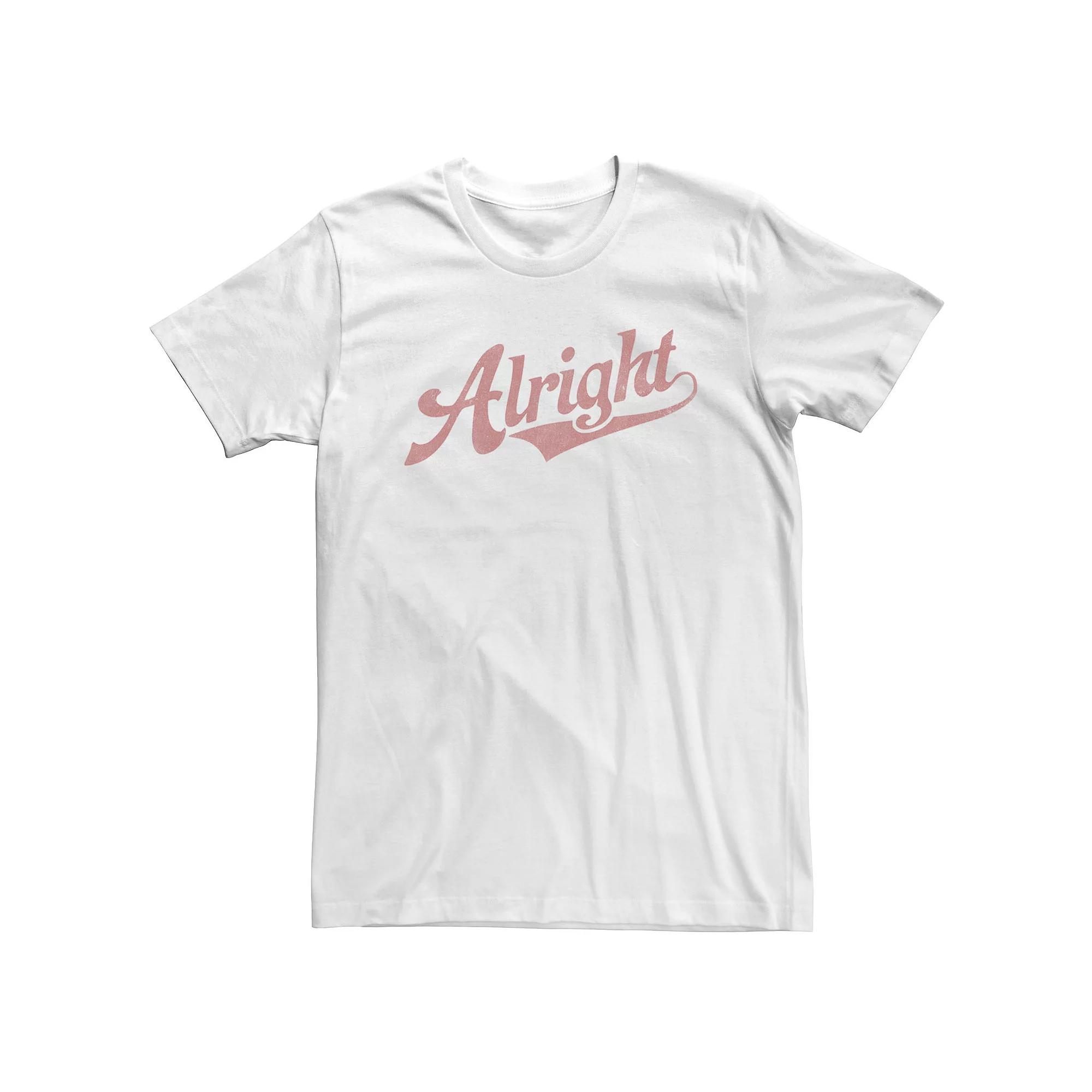Big & Tall Alright Jersey Style Text Tee, Men's,  Product Image