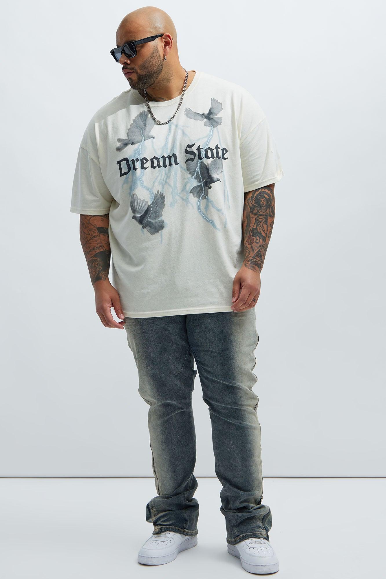 Dream State Oversized Short Sleeve Tee - White Product Image