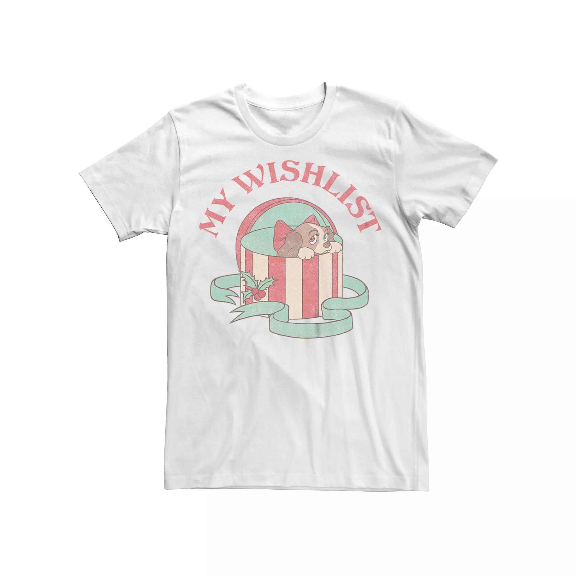 Disney's Lady And The Tramp Men's My Wish list Tee,  Product Image