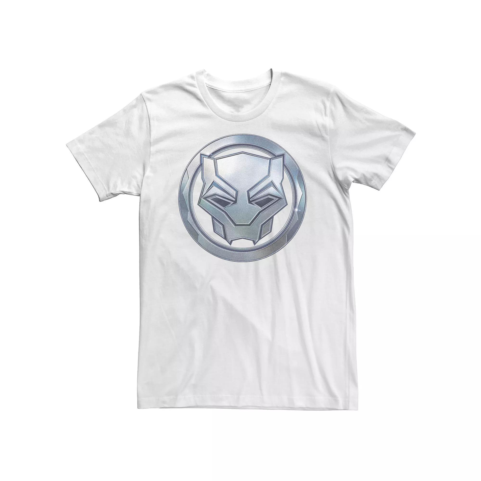 Big & Tall Marvel Wakanda Forever Metallic Black Panther Icon Tee, Men's,  Product Image