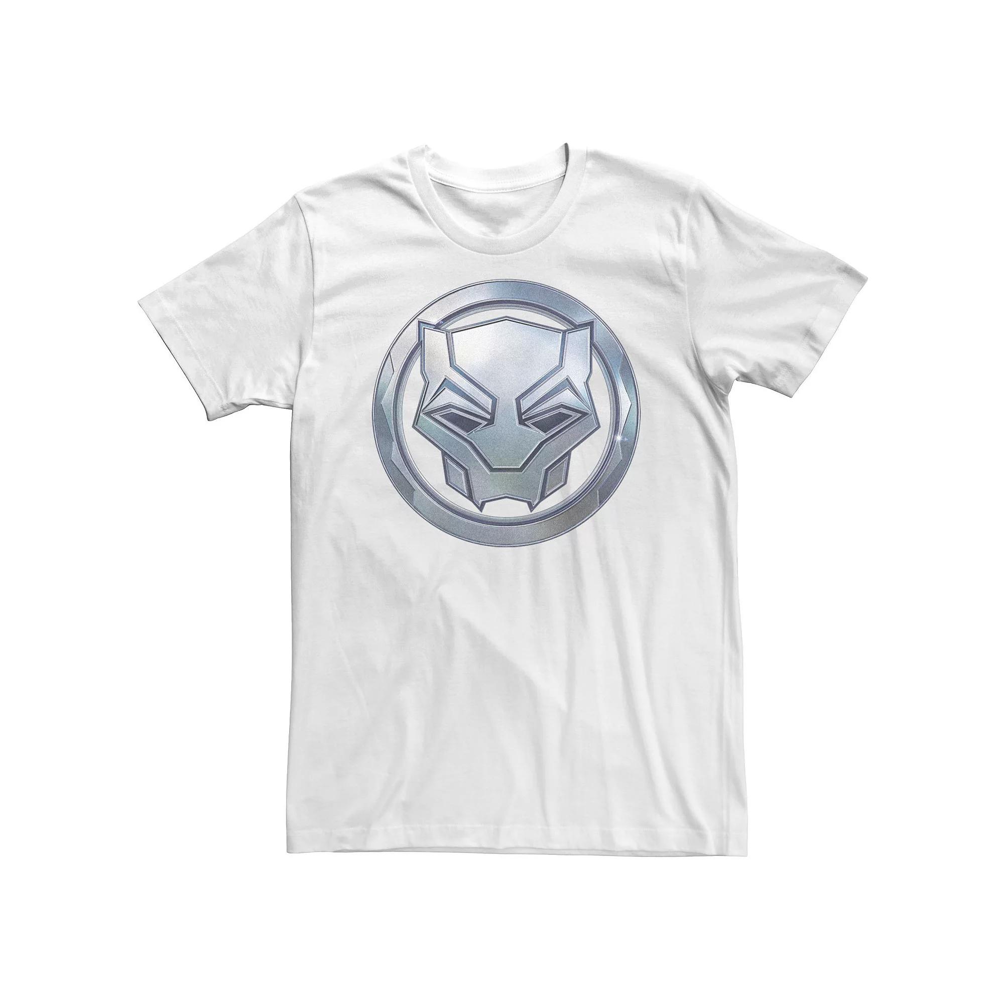 Big & Tall Marvel Wakanda Forever Metallic Black Panther Icon Tee, Men's,  Product Image