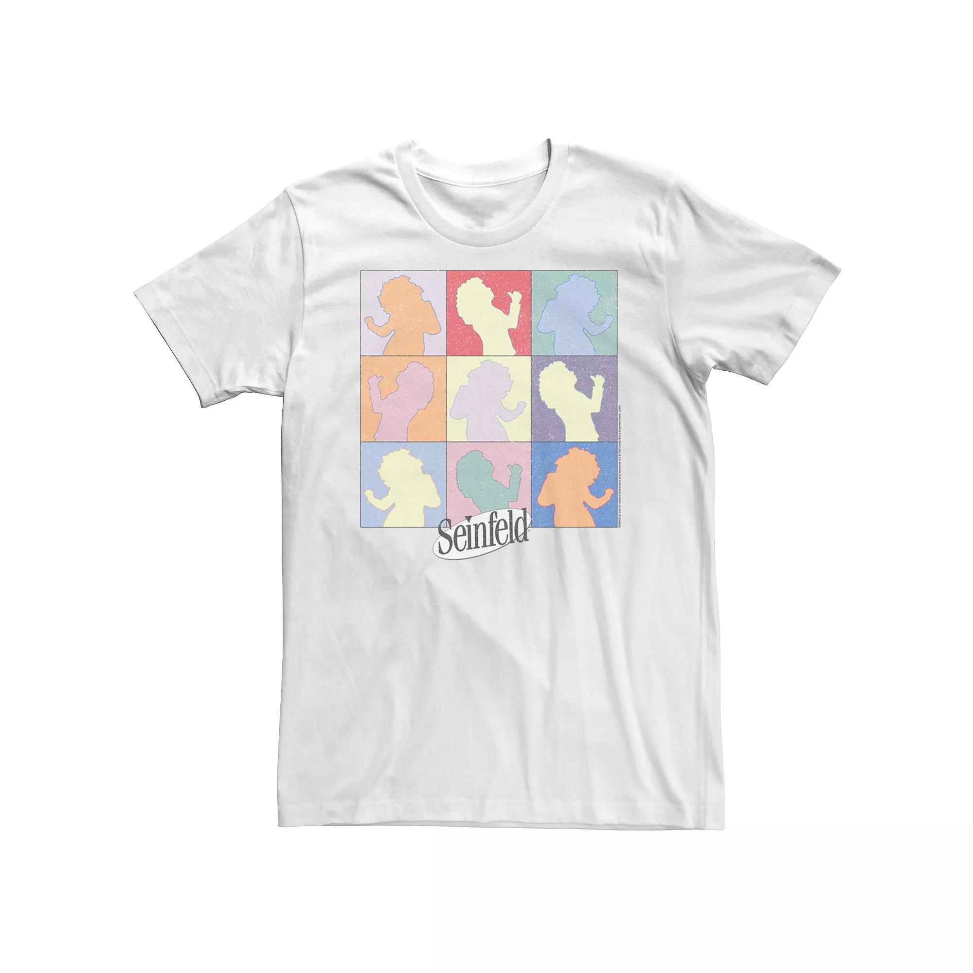 Big & Tall Seinfeld Elaine Dancing Colored Silhouette Box Up Tee, Men's,  Product Image