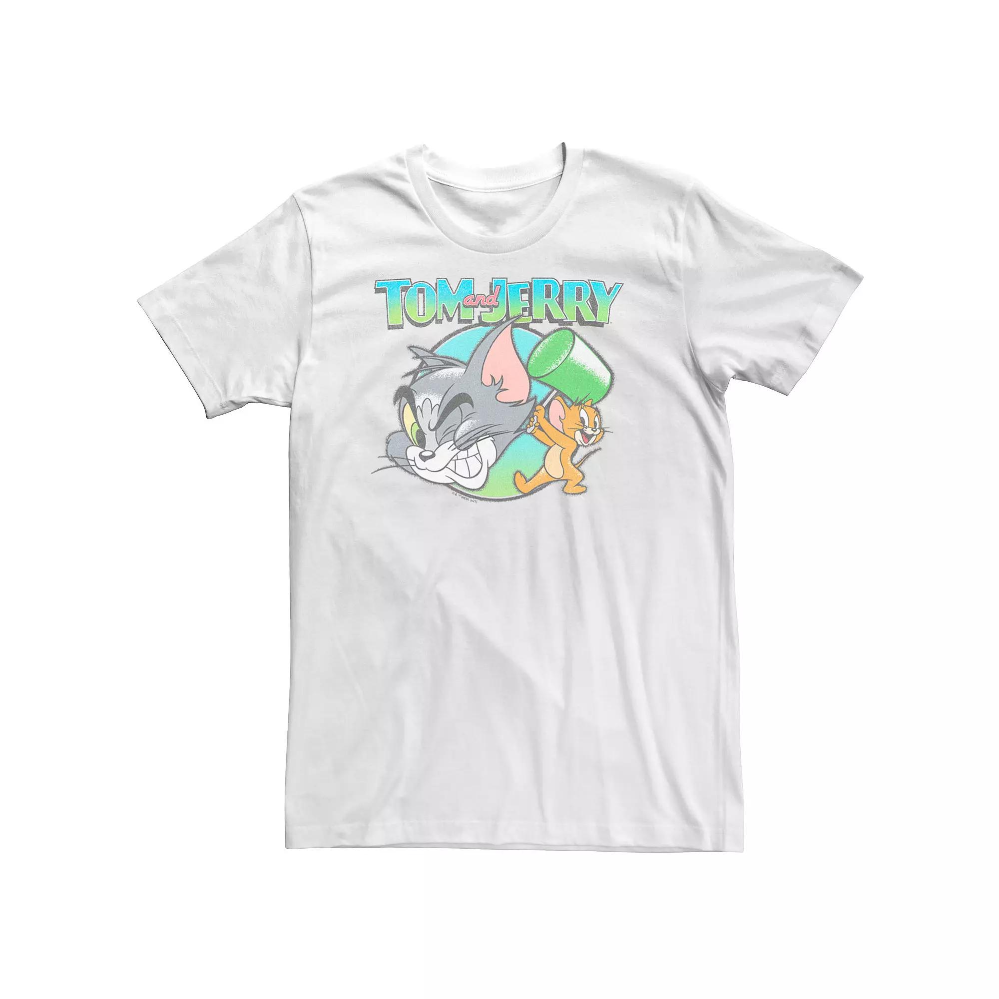Big & Tall Tom And Jerry Cartoon Mallet Whack Tee, Men's,  Product Image