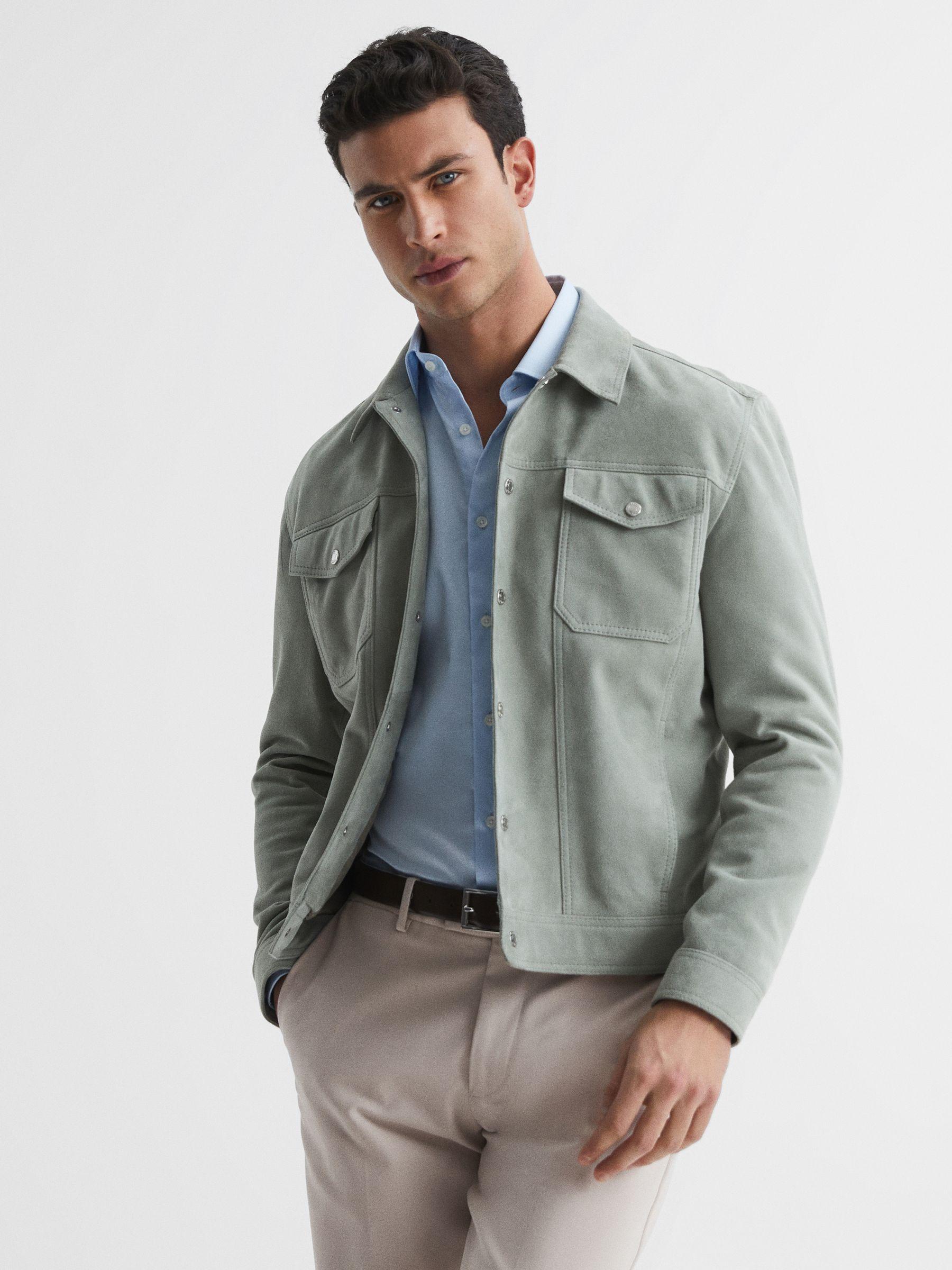 Cotton Blend Chinos in Stone Product Image