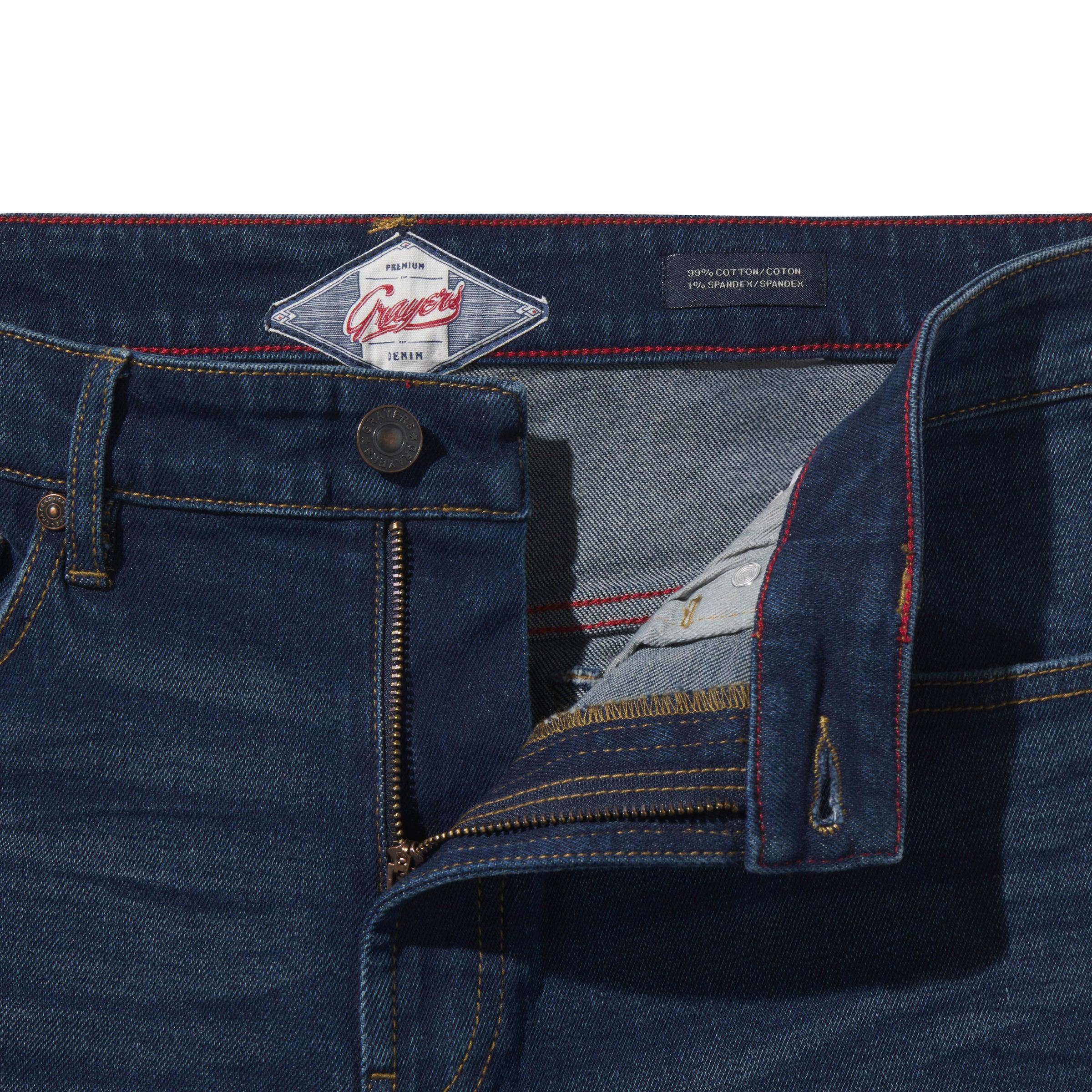 Edward Stretch Straight Fit Denim - Blue Wash Product Image
