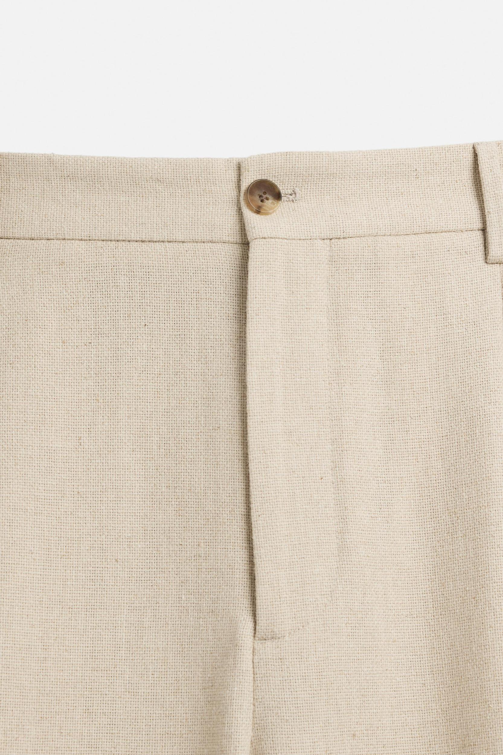 LINEN - COTTON PLEATED PANTS Product Image