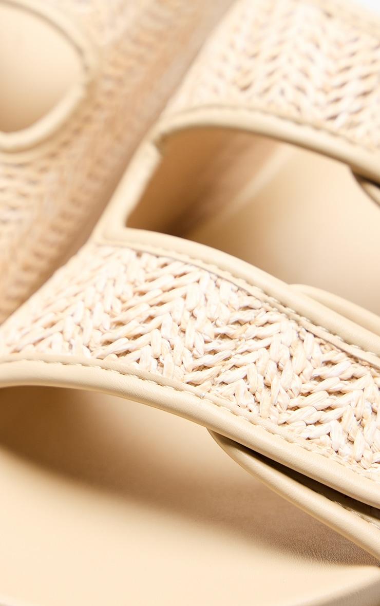 Stone Pu Round Toe Woven Velcro Straps Product Image