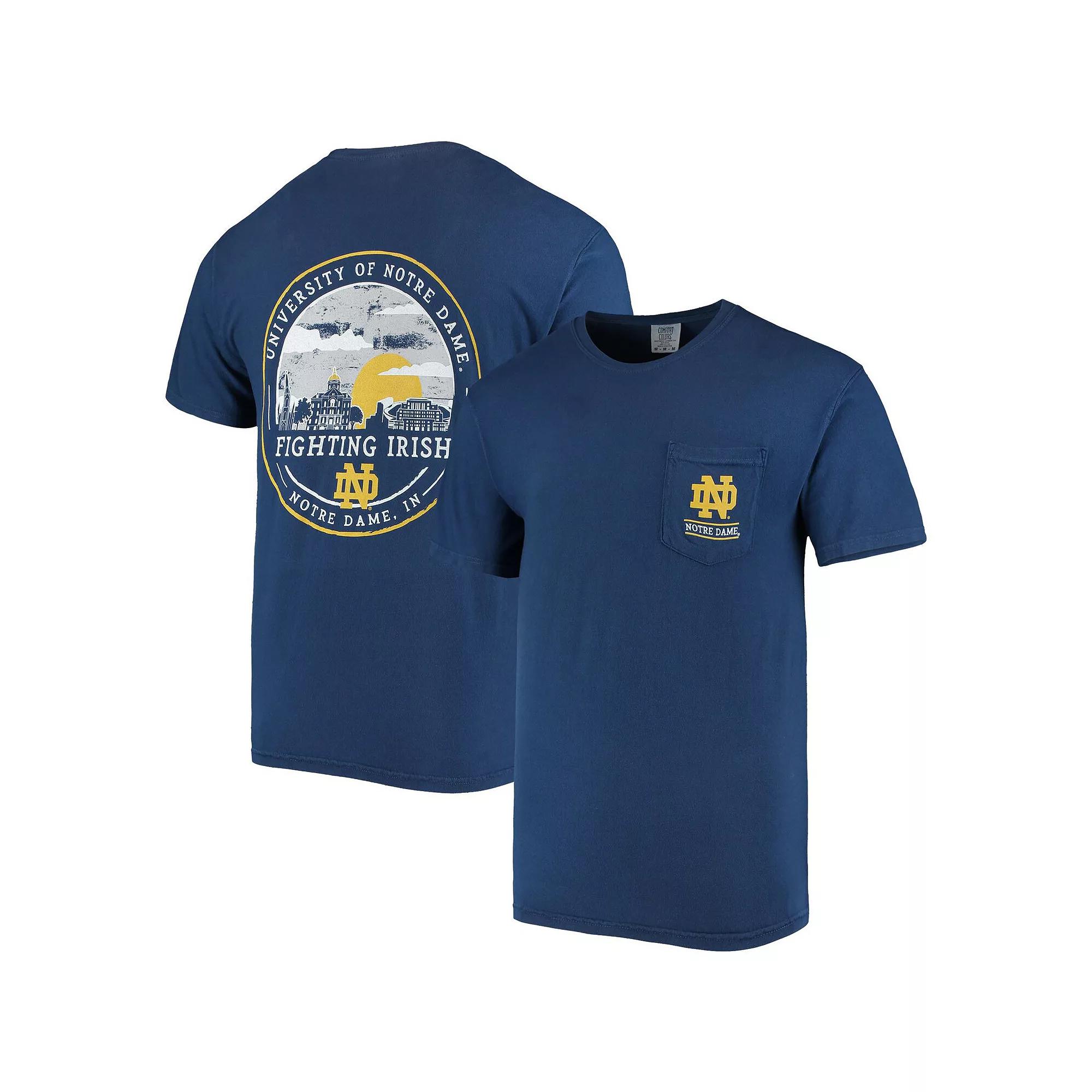 Mens Notre Dame Fighting Irish Circle Campus Scene T-Shirt Blue Product Image