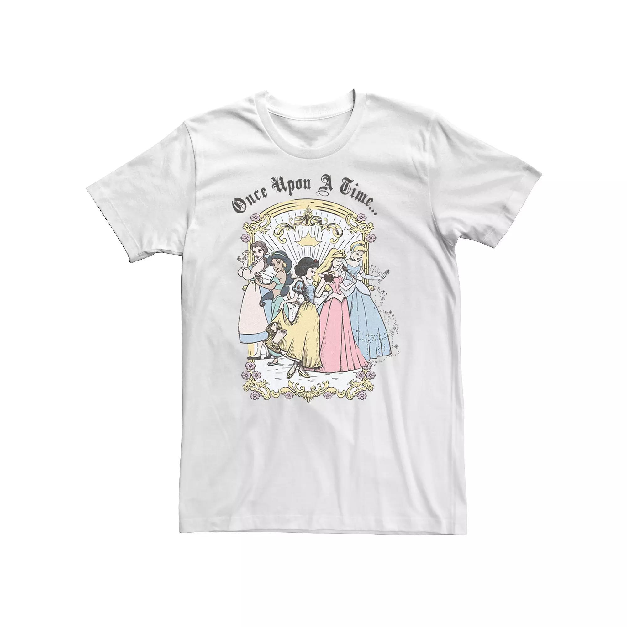 Big & Tall Disney Princess Once Upon A Time Vintage Cartoon Tee, Men's,  Product Image