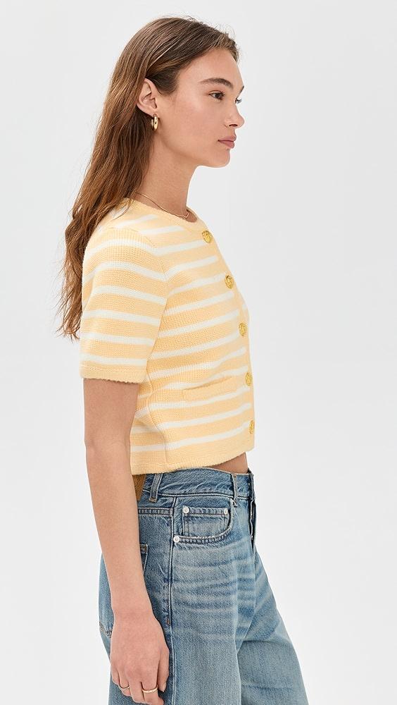 English Factory Knit Striped Sweater Cardigan | Shopbop Product Image