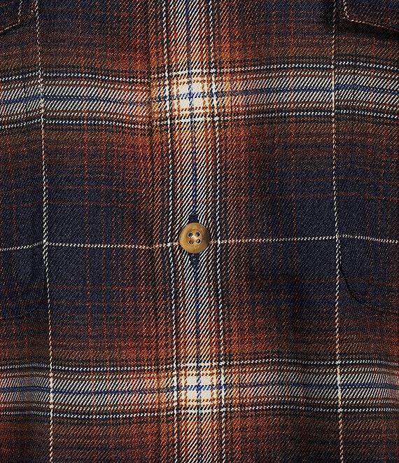 Rowm Big & Tall Long Sleeve Jaspe Dark Large Plaid Button Down Shirt Product Image