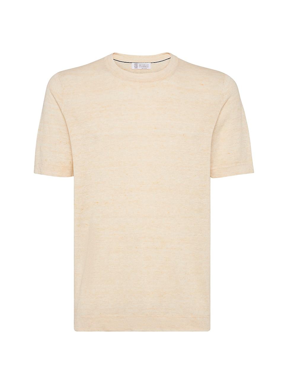 Mens Linen and Cotton Knit T-Shirt Product Image