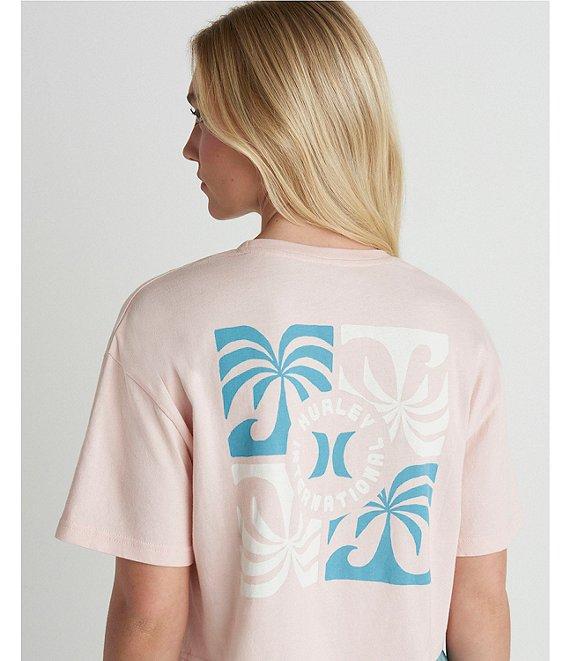 Hurley Coast To Coast Short Sleeve Boxy Cropped Graphic T-Shirt Product Image