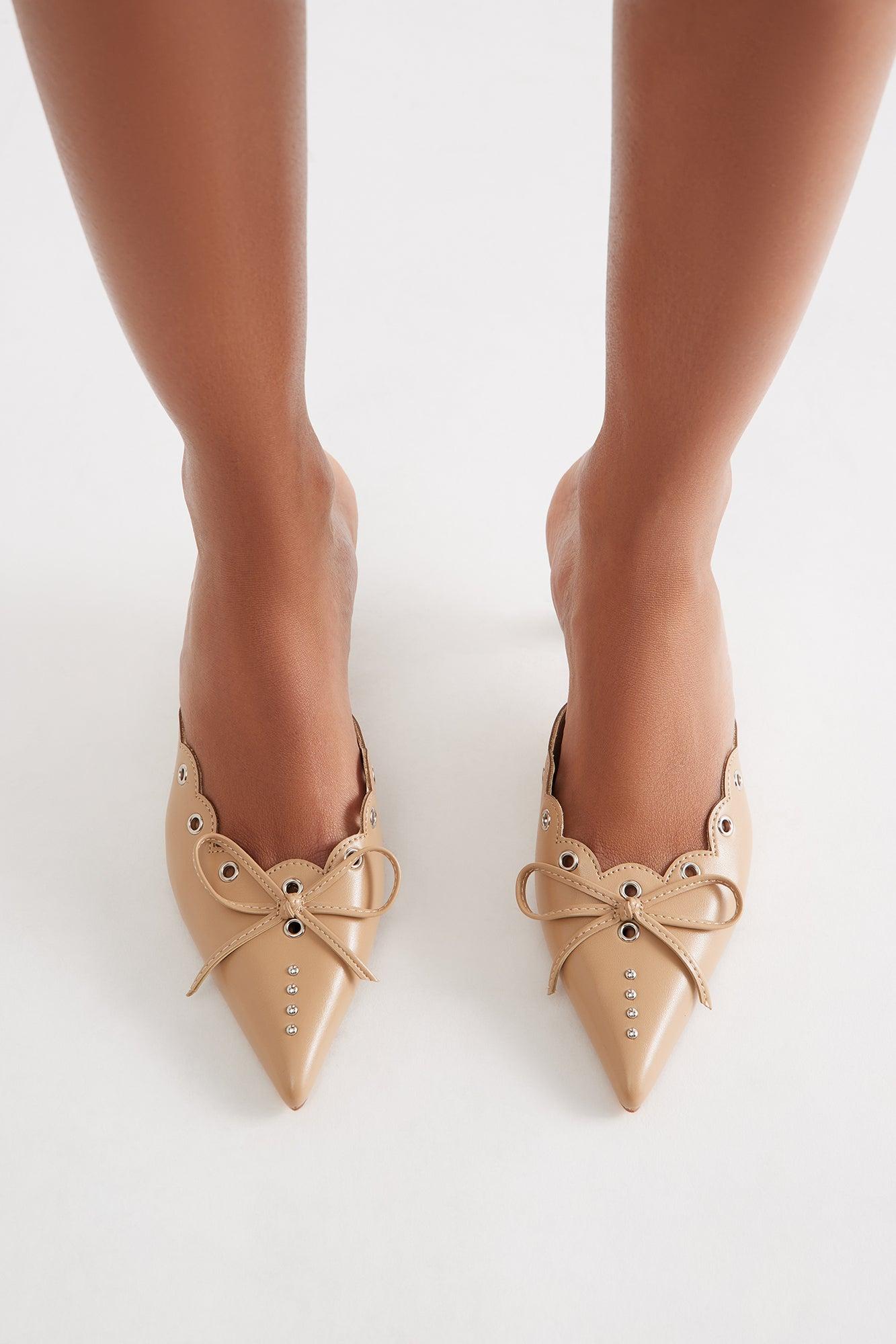 Koda Kitten Heel Pumps - Beige Female Product Image