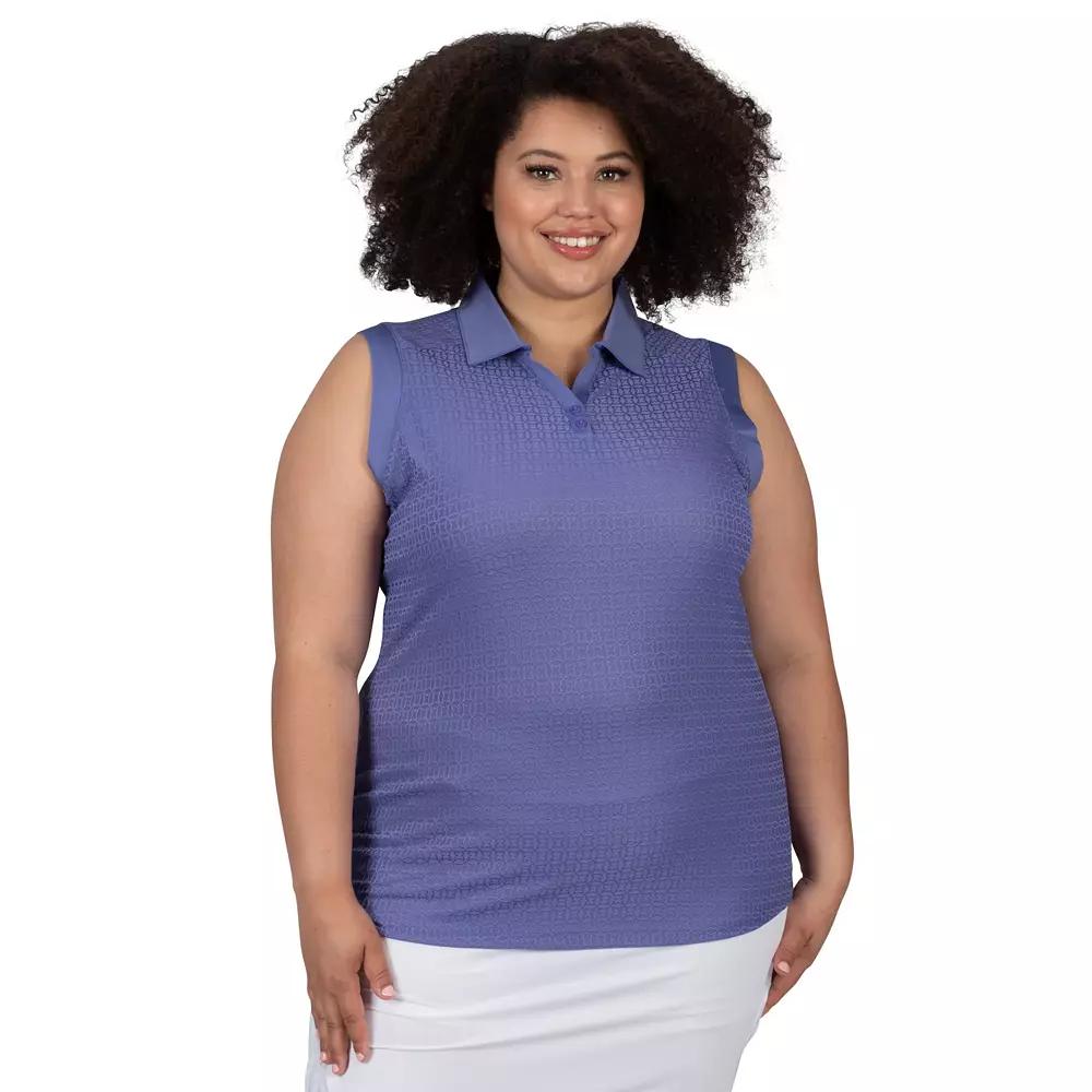 Plus Size Nancy Lopez Journey Sleeveless Polo, Women's, Size: 1XL, Green Product Image