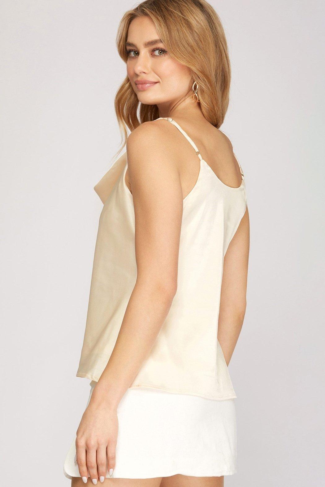 Satin Cowl Neck Cami Product Image