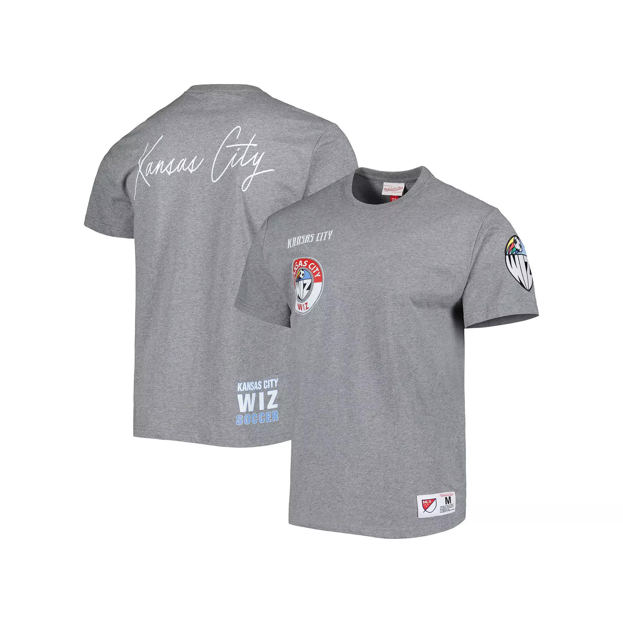 Men Mitchell & Ness Heather Gray Sporting Kansas City City Tee, Men's,  Product Image