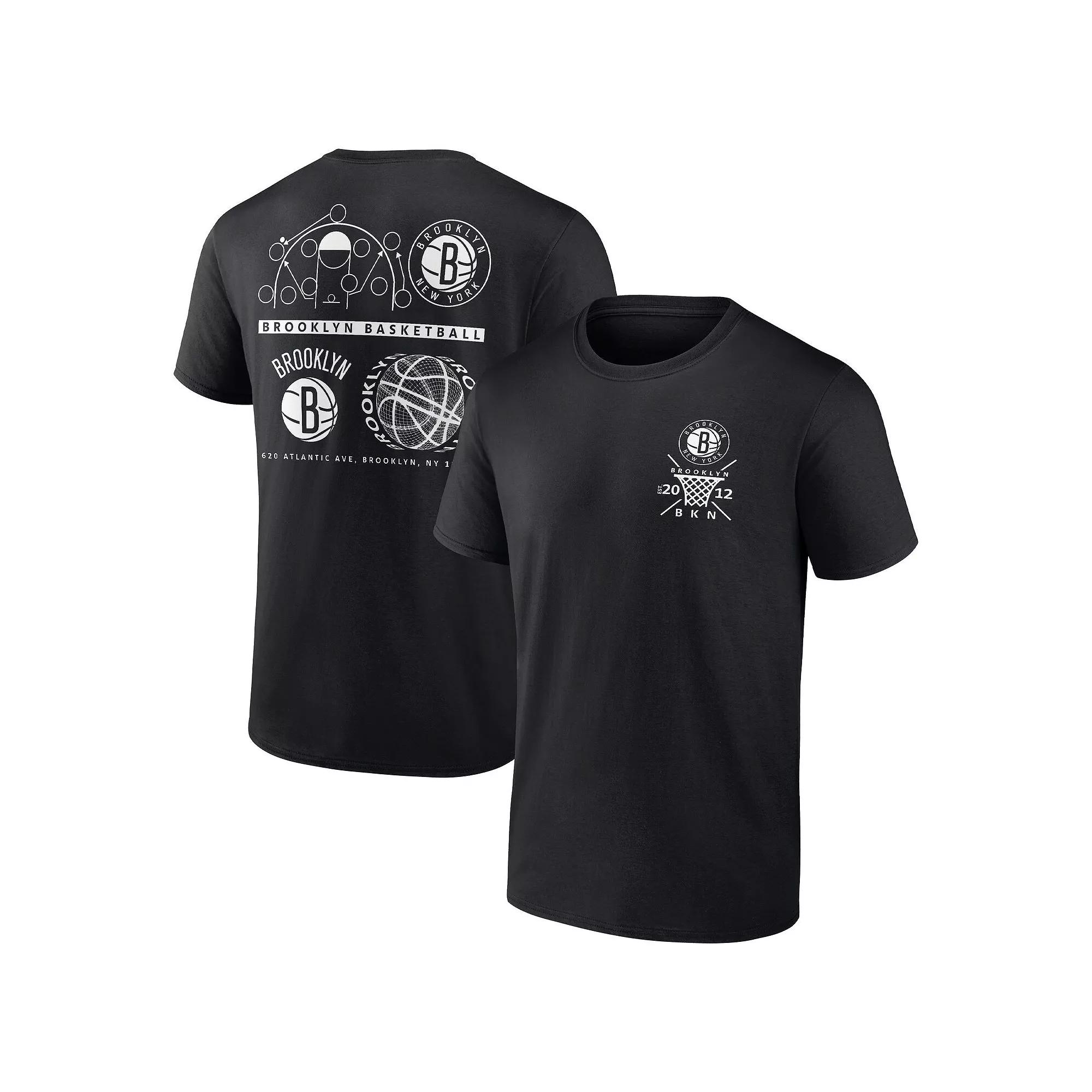 Men's Fanatics Branded Black Brooklyn Nets Court Street Collective T-Shirt,  Product Image