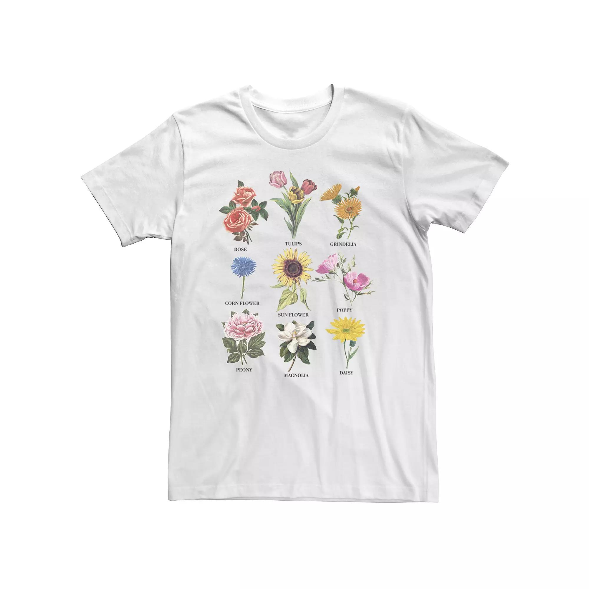 Big & Tall Trendy Flower Chart Tee, Men's,  Product Image