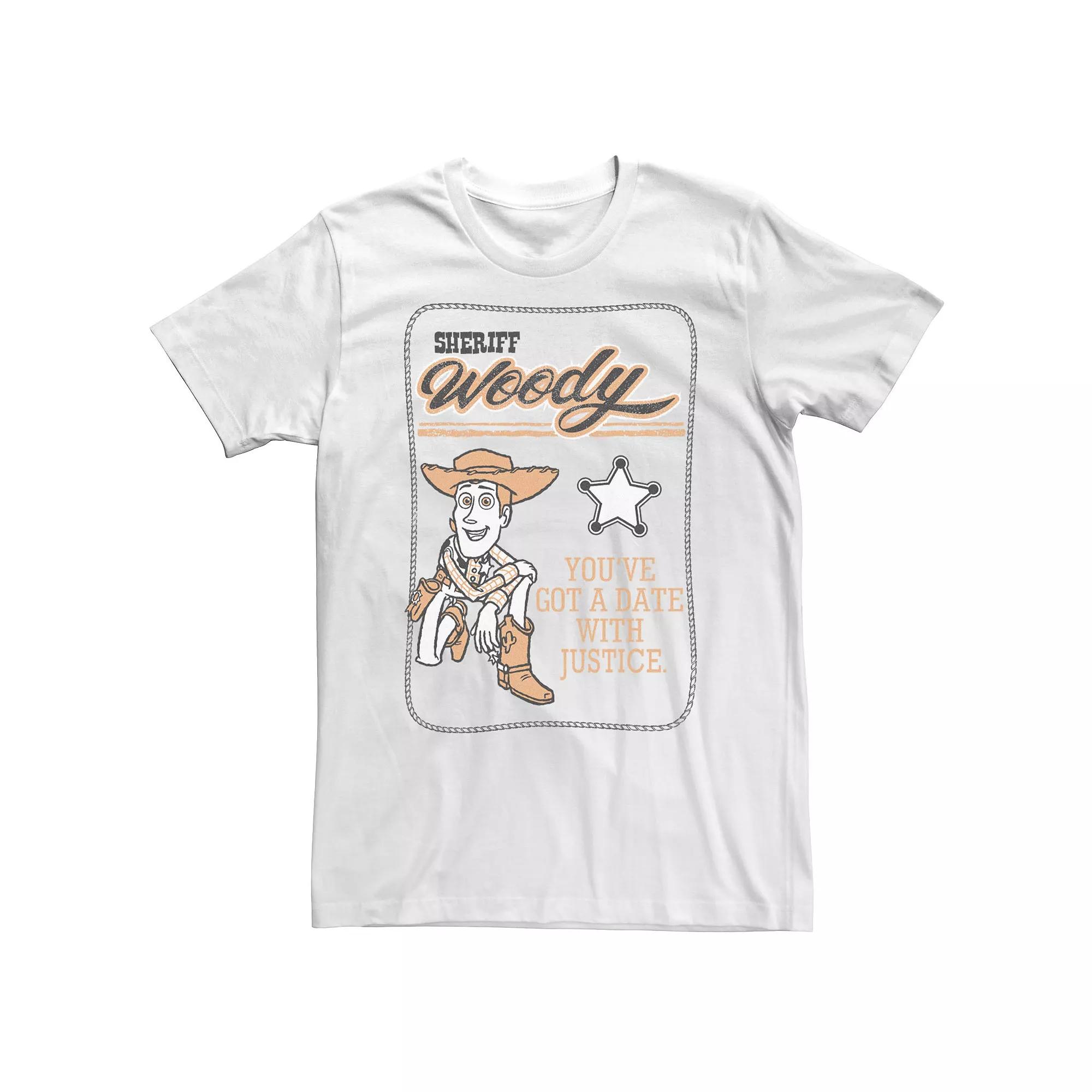 Big & Tall Disney / Pixar Toy Story Woody Date Justice Tee, Men's, Size: 3XL Tall, White Product Image