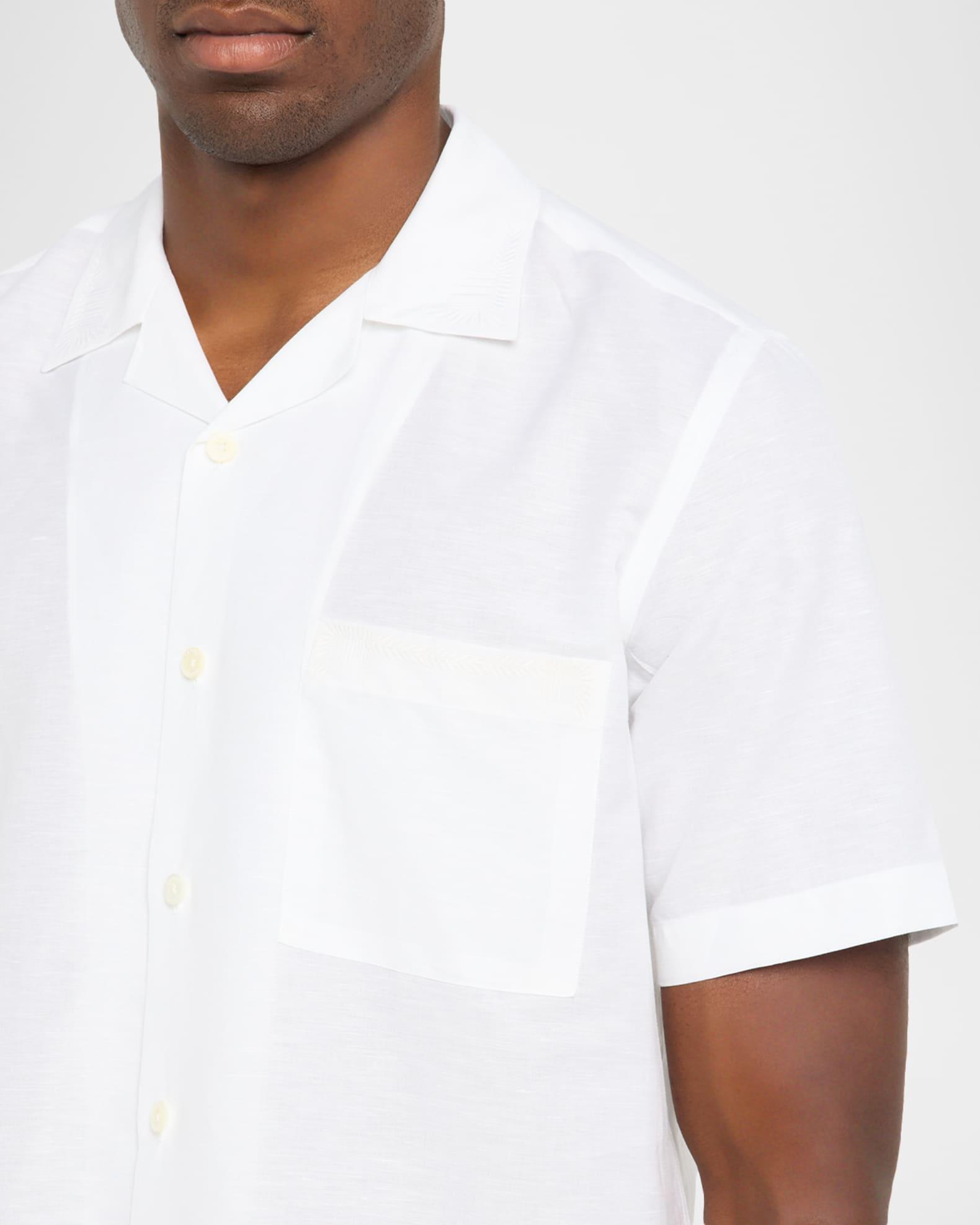 Men's Linen and Cotton Pocket Camp Shirt Product Image