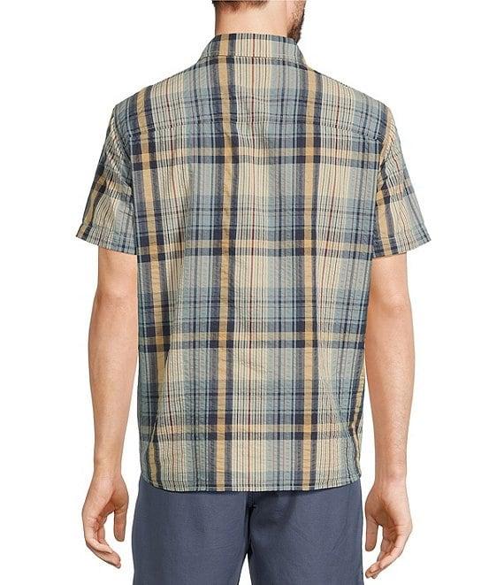 L.L.Bean Madras Bright Plaid Seersucker Short Sleeve Shirt Product Image