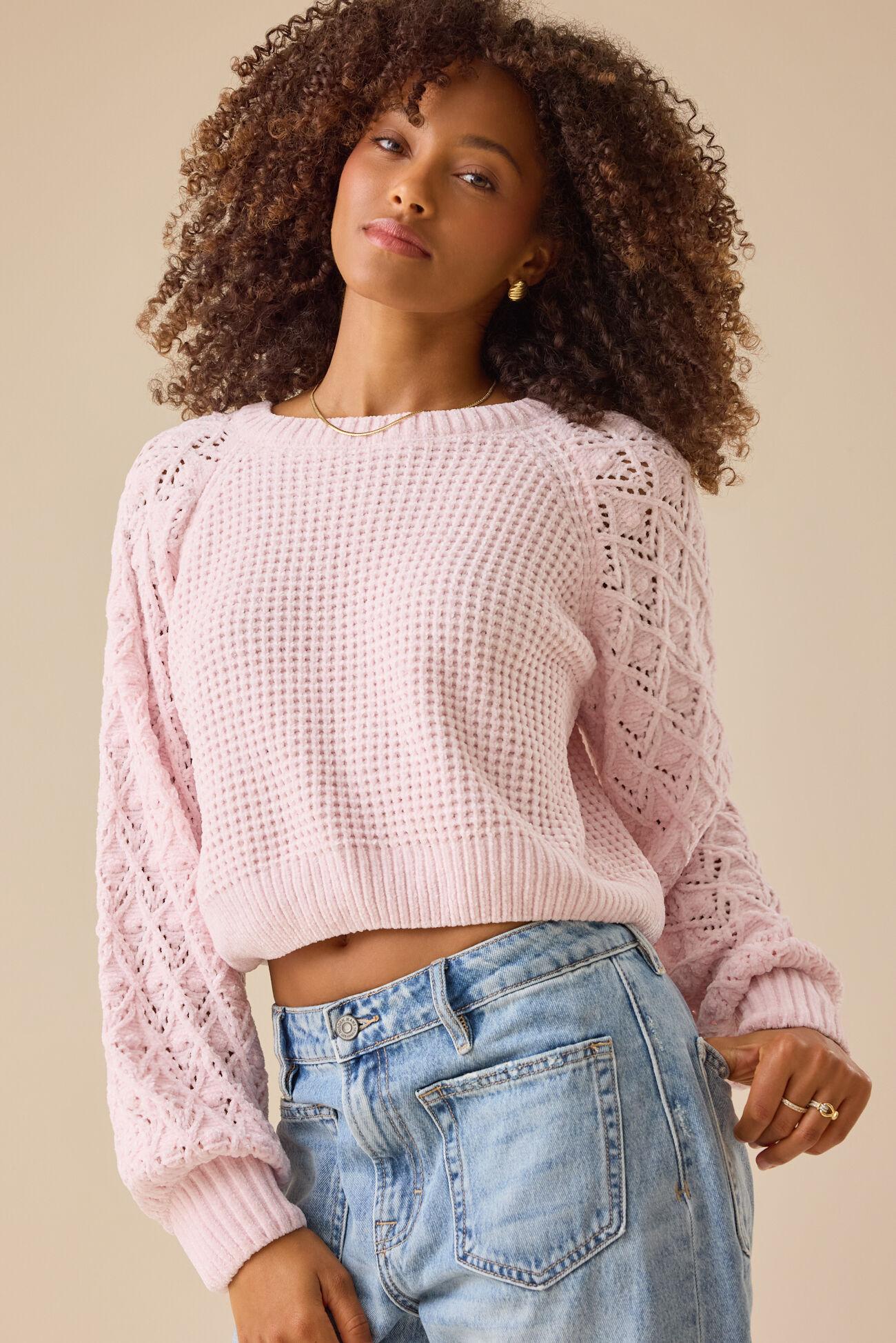 Hailey Chenille Pointelle Sweater Product Image