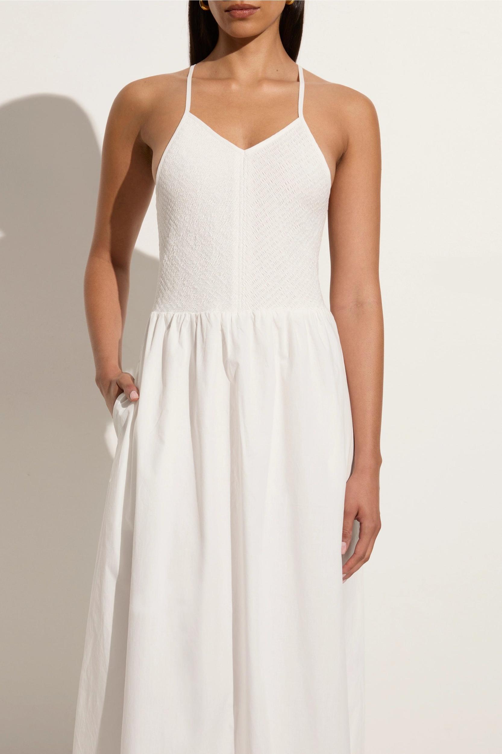 Camera Midi Dress White - Final Sale Product Image