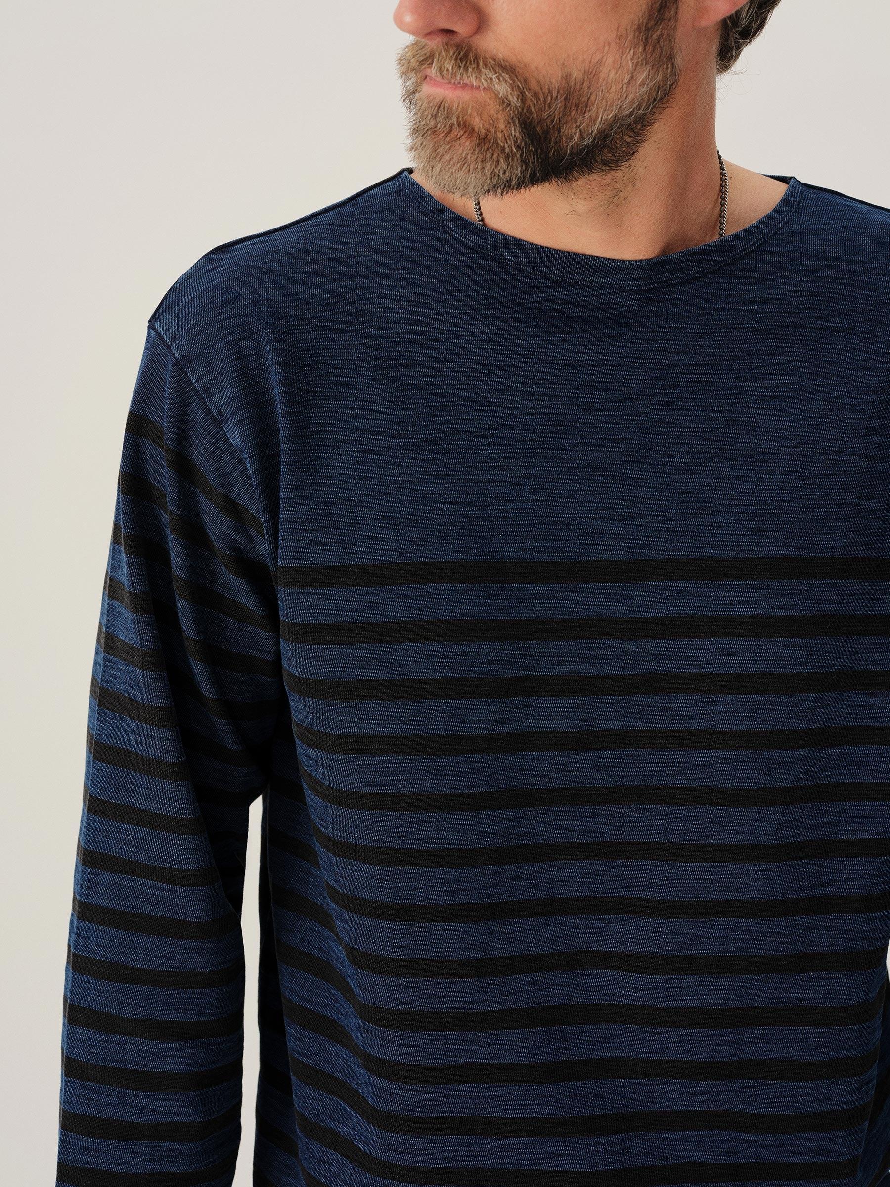 Indigo Engineer Stripe Field-Spec Deck Tee Product Image