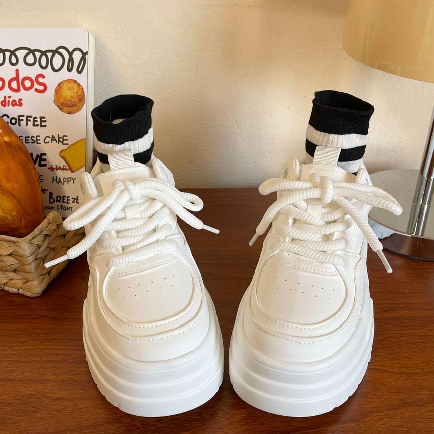 Plain Platform Sneakers Product Image