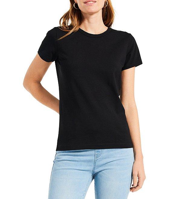 NIC + ZOE Perfect Knit Crew Neck Short Sleeve T-Shirt Product Image