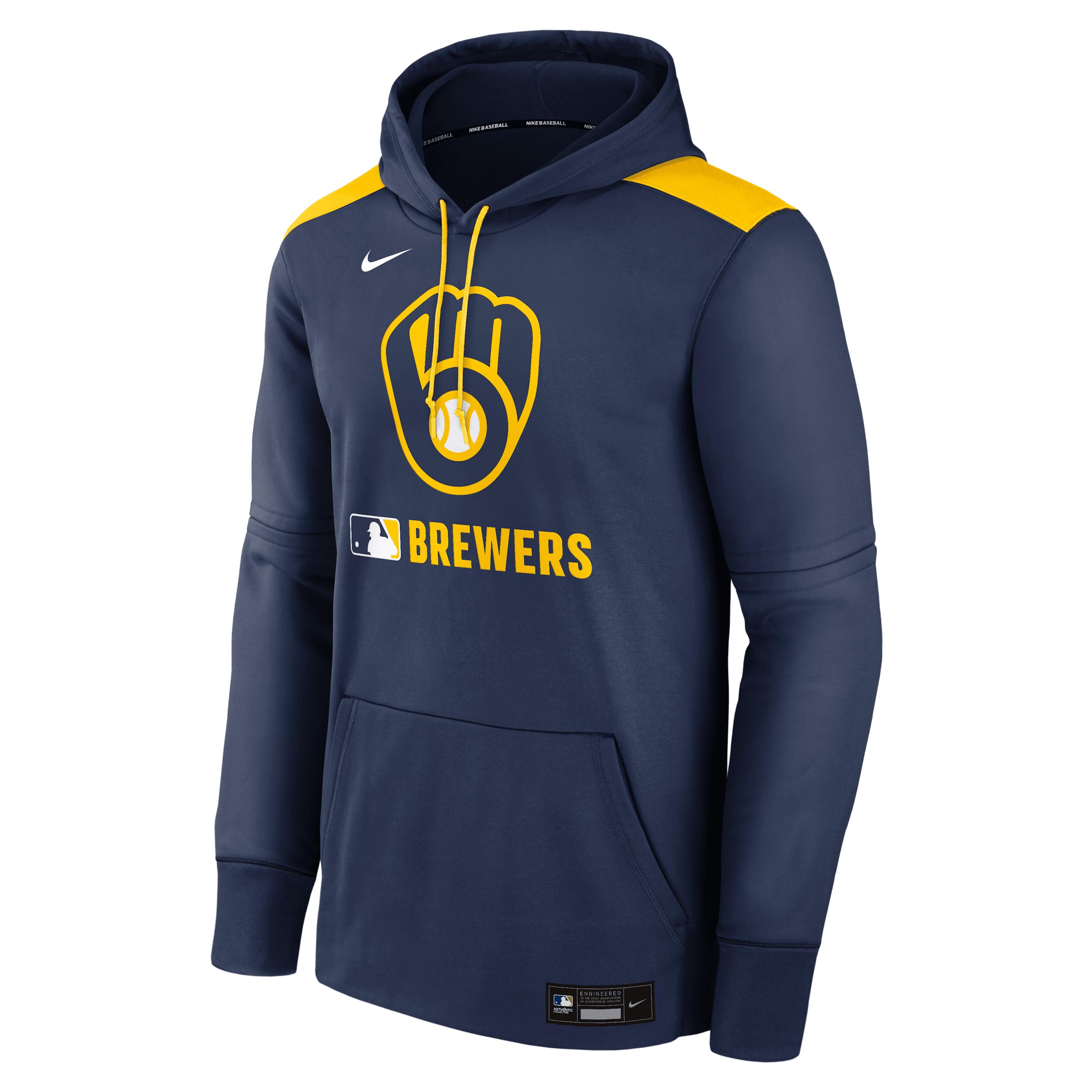 Men's Tampa Bay Rays Authentic Collection Nike Therma MLB Pullover Hoodie Product Image