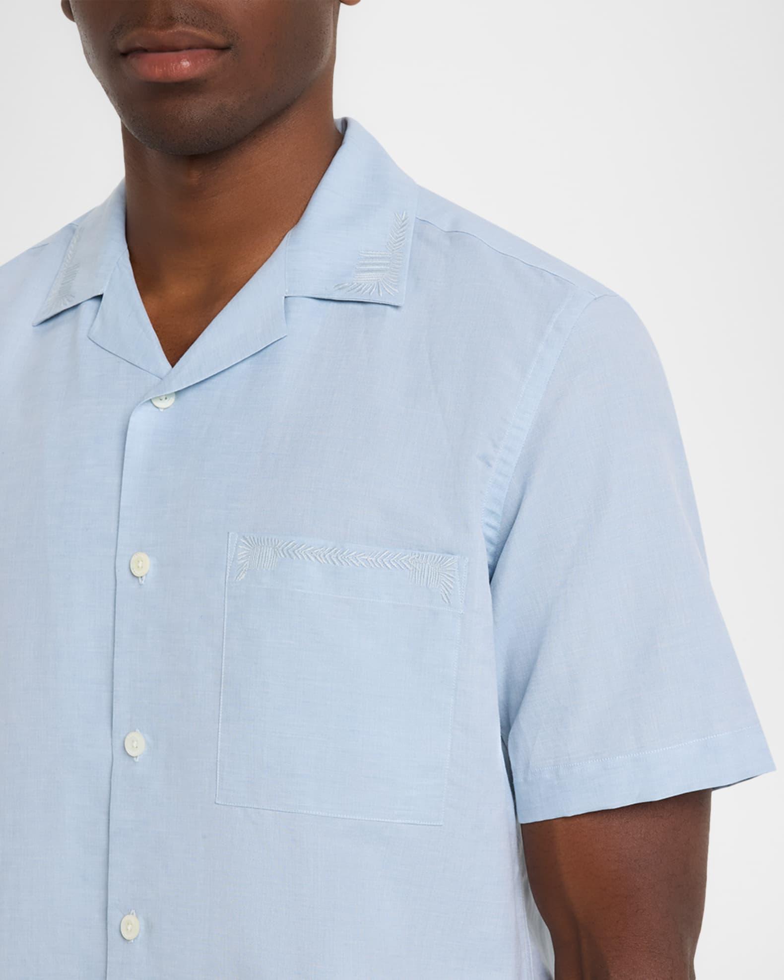 Men's Linen and Cotton Pocket Camp Shirt Product Image