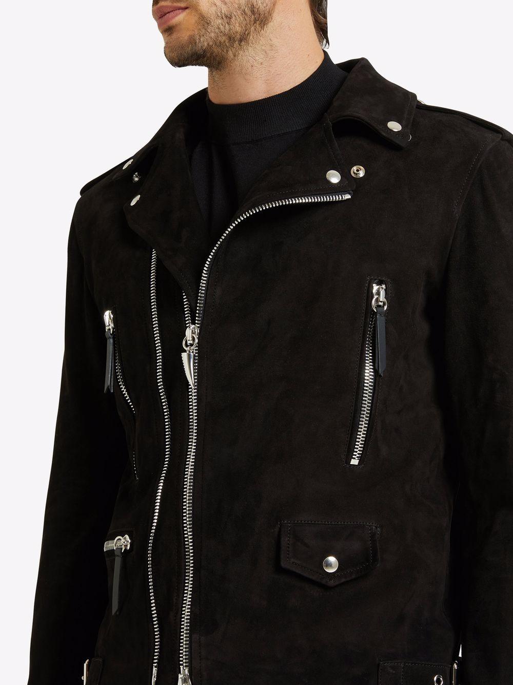suede biker jacket Product Image