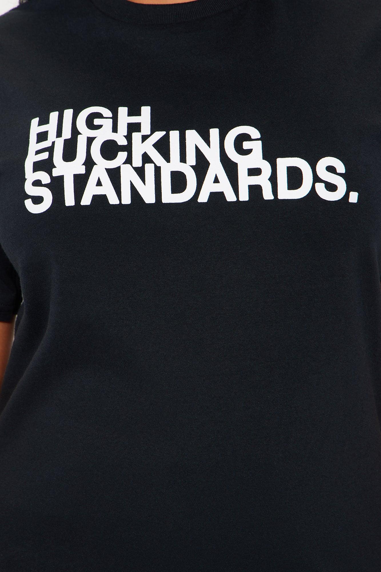 High Standards Tee  - Black Female Product Image